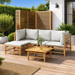 Create Your Outdoor Oasis with a Bamboo Lounge Set