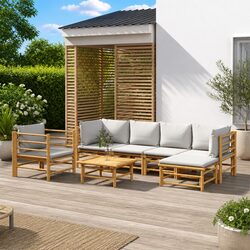 Your New 7 Piece Bamboo Lounge Set for Relaxing Outdoors