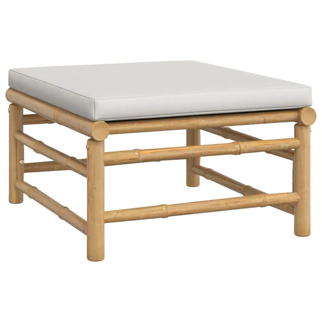 7 Piece Bamboo Lounge Set for Relaxing Outdoors