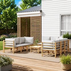 Your New 9 Piece Bamboo Lounge Set Awaits