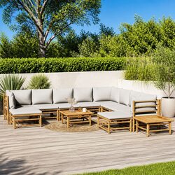 Your Outdoor Oasis: 12 Piece Bamboo Lounge Set