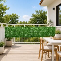 Balcony Privacy Screen Outdoor Garden Terrace Leaf Design Sunshade Windbreak