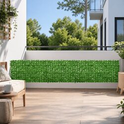 Balcony Privacy Screen Green Leaves 600x100cm Outdoor Garden Fence Sunshade