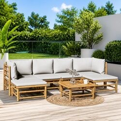 Your New 7-Piece Bamboo Garden Lounge Set