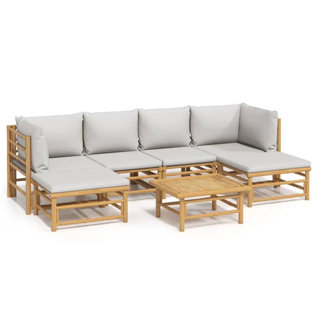 7-Piece Bamboo Garden Lounge Set