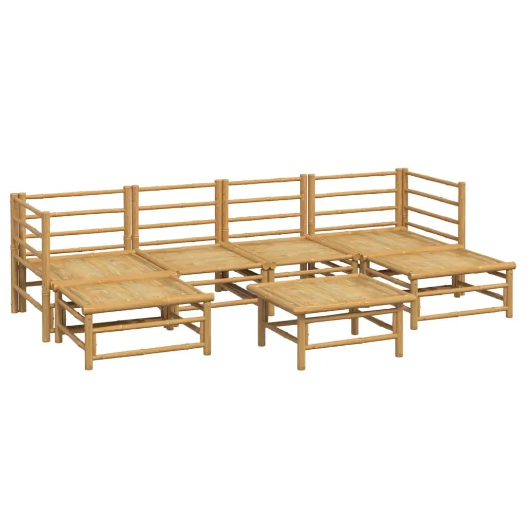 7-Piece Bamboo Garden Lounge Set
