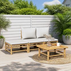 Your Ideal 4-Piece Bamboo Lounge Set for Relaxation