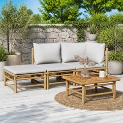 Your Perfect Outdoor Companion: 3 Piece Bamboo Lounge Set