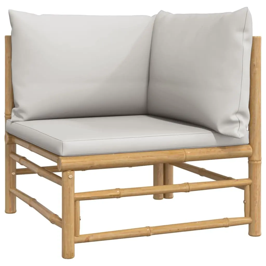 Outdoor Garden Lounge Set 8 Piece Bamboo Furniture with Cushions Patio Sofa
