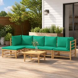 Cozy 6-Piece Bamboo Lounge Set for Your Outdoor Enjoyment