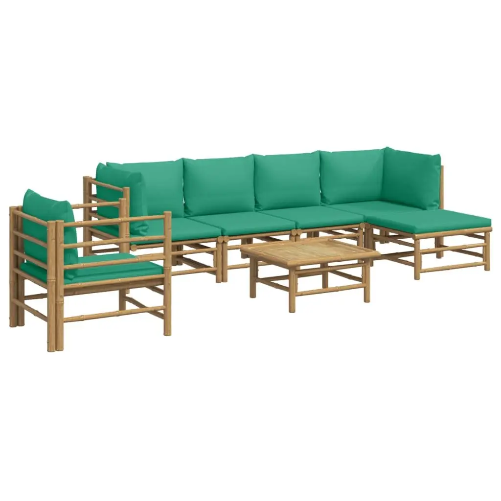 7-Piece Bamboo Lounge Set for Outdoor Fun