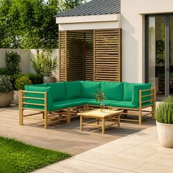 Your Perfect 6-Piece Bamboo Garden Lounge Set Awaits
