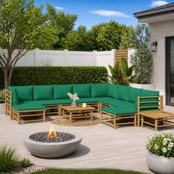 Create a Cozy Outdoor Retreat with Our Bamboo Lounge Set