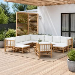 Your New Favorite 12-Piece Bamboo Lounge Set for Outdoor Use
