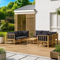 Create a Cozy Outdoor Oasis with Our 9-Piece Lounge Set