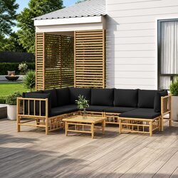Your New Outdoor Retreat: 8-Piece Bamboo Lounge Set