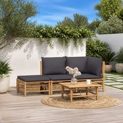 Friendly Bamboo Lounge Set for Your Garden Retreat