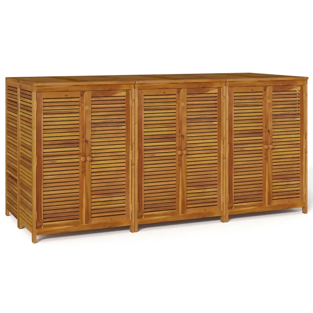 Garden Storage Box Solid Acacia Wood 210x87x104cm Outdoor Deck Patio Furniture