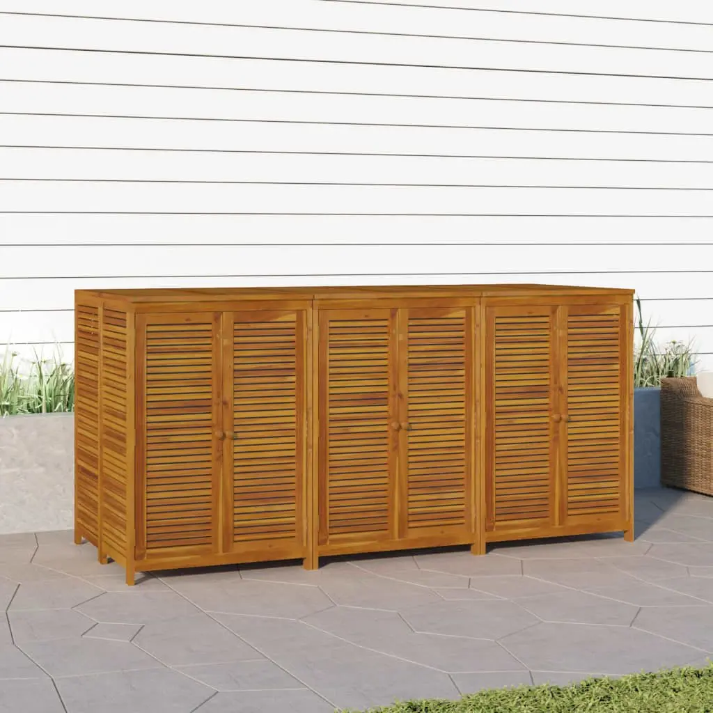 Garden Storage Box Solid Acacia Wood 210x87x104cm Outdoor Deck Patio Furniture