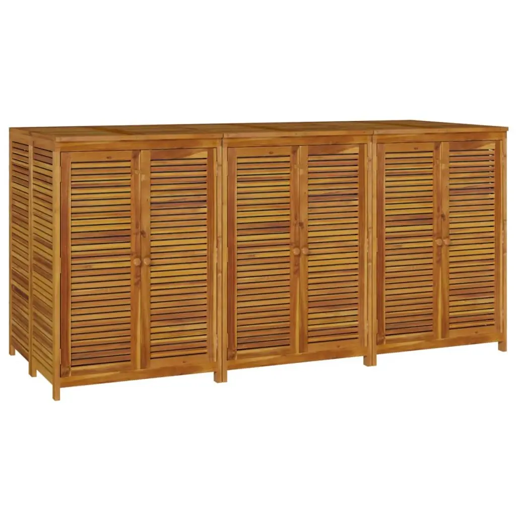 Garden Storage Box Solid Acacia Wood 210x87x104cm Outdoor Deck Patio Furniture