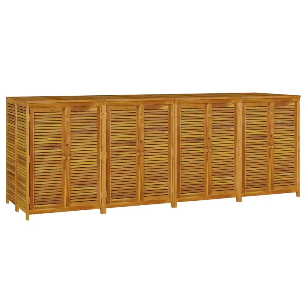 Garden Storage Box Solid Acacia Wood 280x87x104 cm