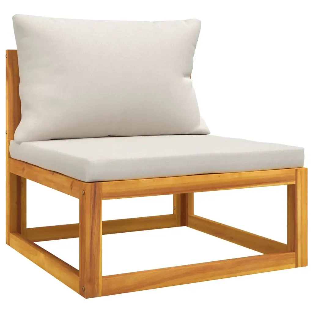 4 Piece Garden Lounge Set Solid Acacia Wood Outdoor Furniture with Cushions