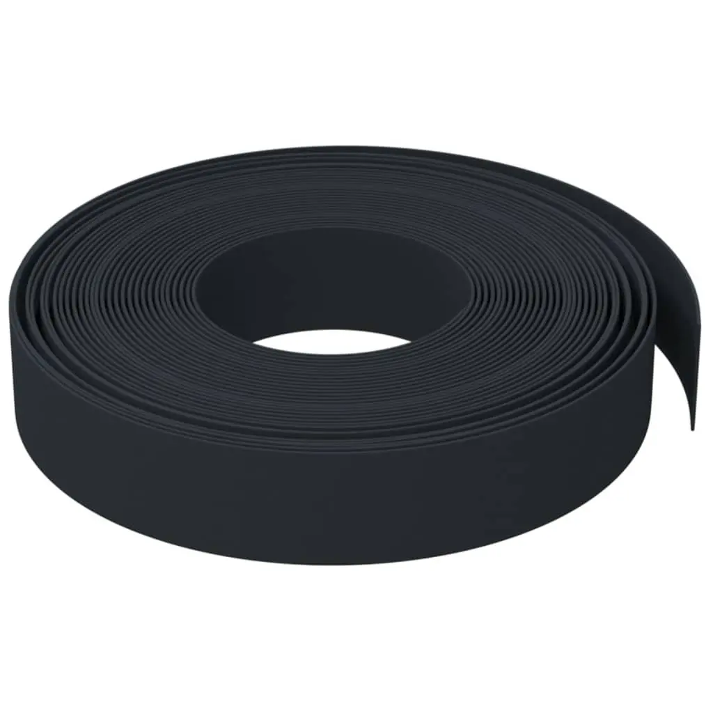 Garden Edging Flexible Black 10 m 2 Piece Lawn Border Flower Bed Path Edger
