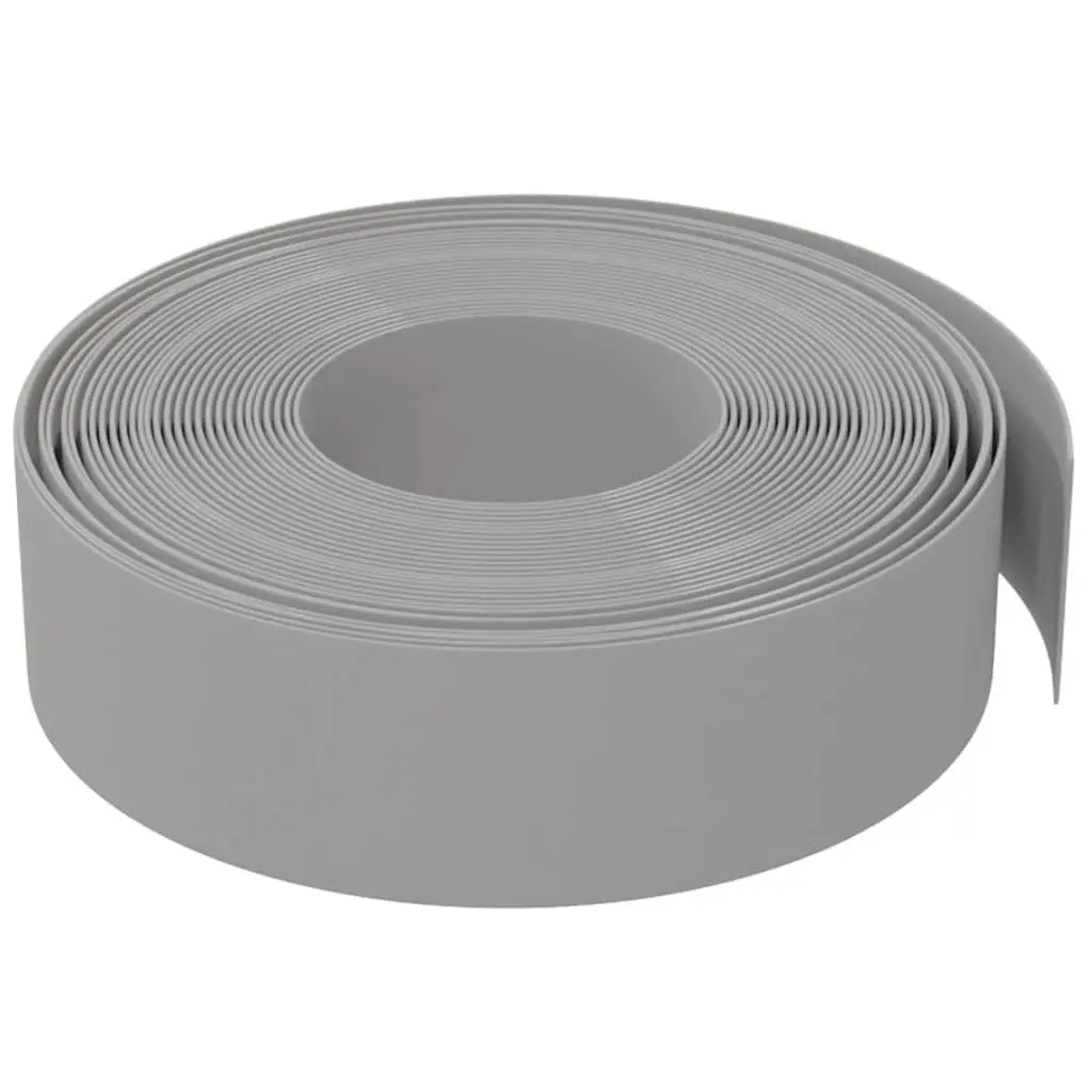Garden Edging Border Flexible Grey 10 m
