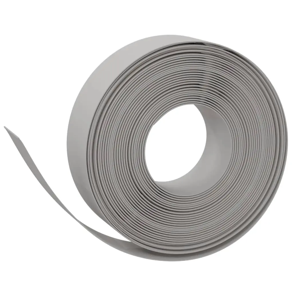 Garden Edging Flexible Grey 10 m 3 Pieces Lawn Border Flower Bed Edger