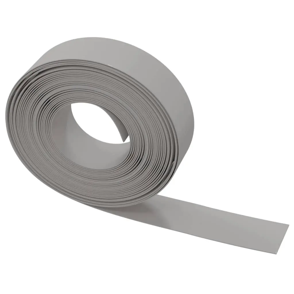 Garden Edging Flexible Grey 10 m 3 Pieces Lawn Border Flower Bed Edger