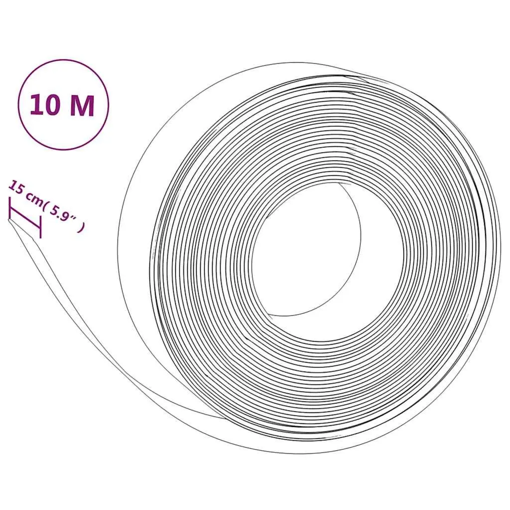 Garden Edging Borders Flexible Grey 10 m 4 Piece Lawn Edging Strips