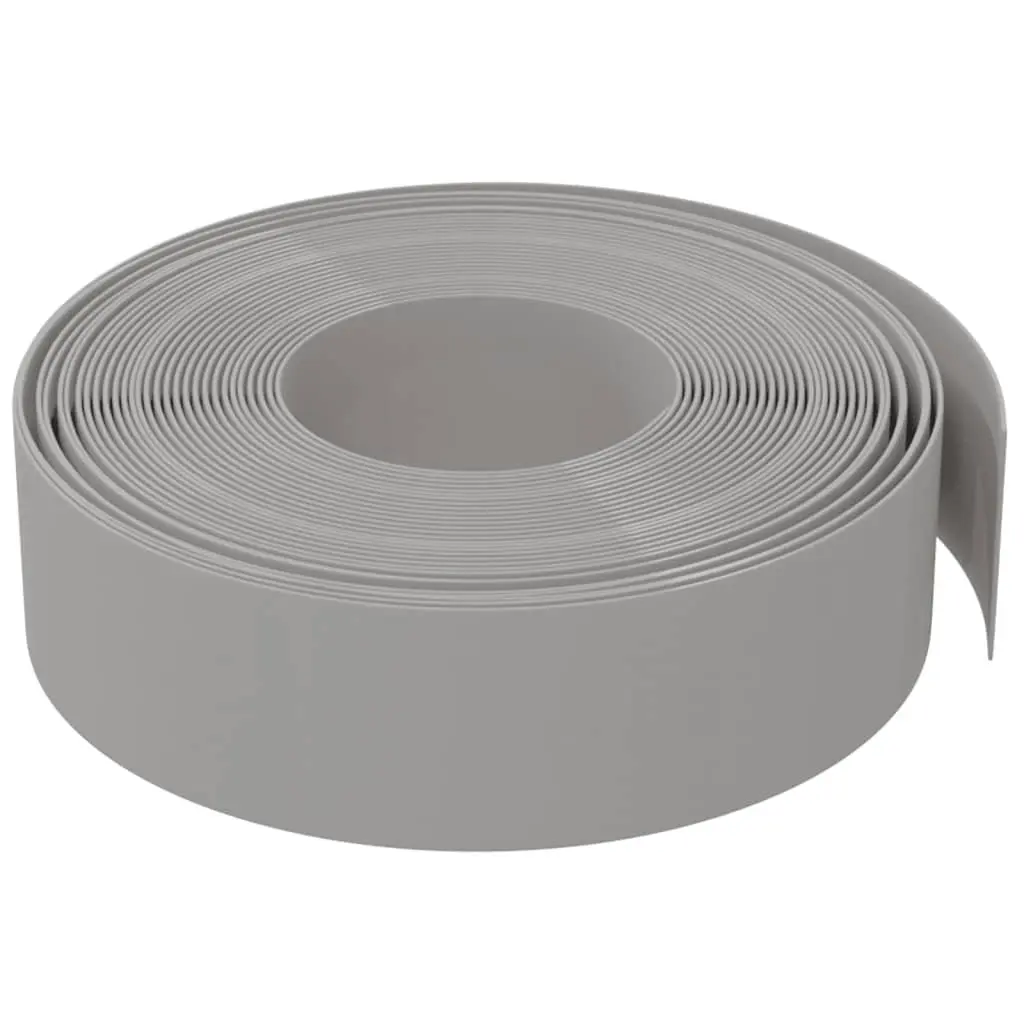 Garden Edging Borders Flexible Grey 10 m 5 Pieces