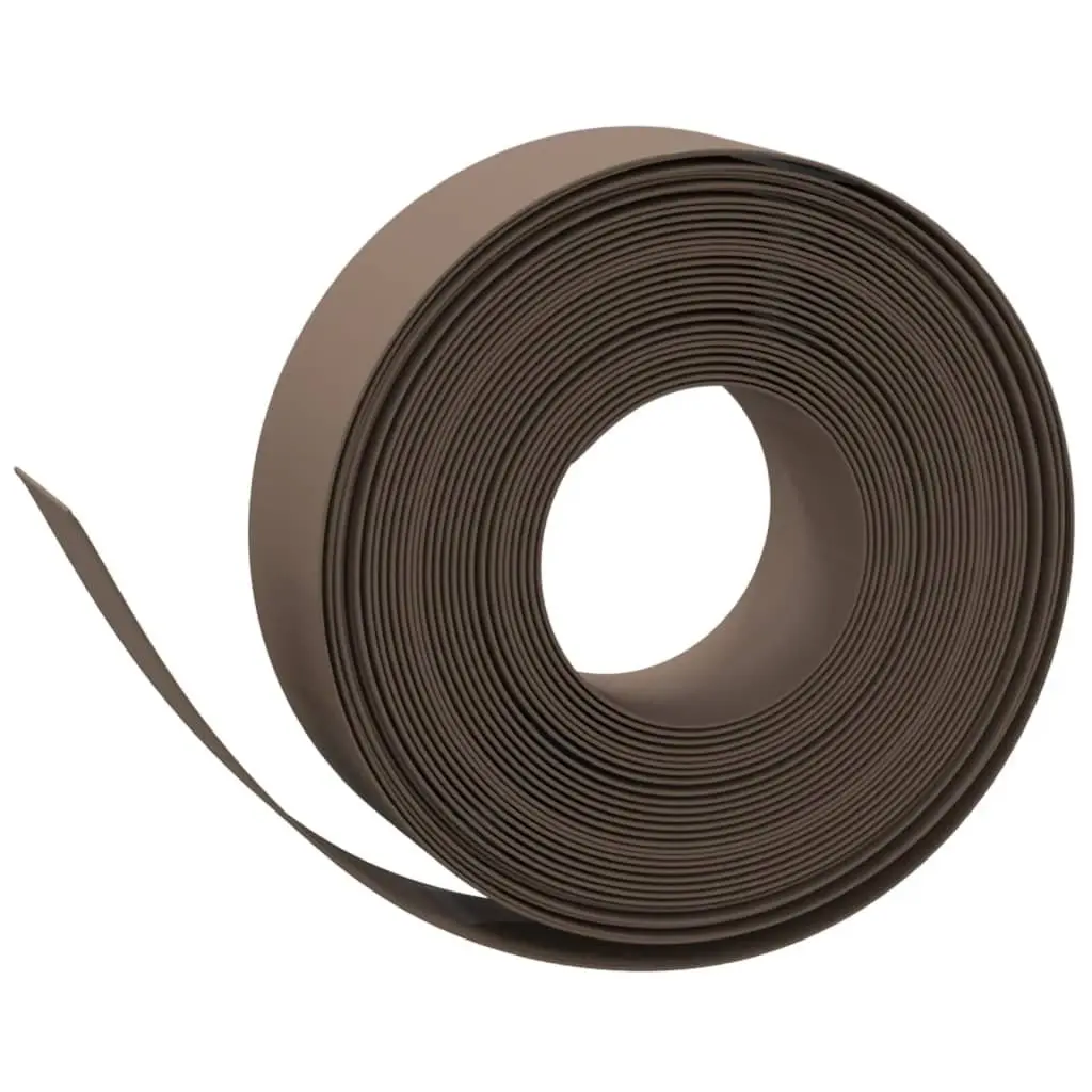 Garden Edging Borders Flexible Brown 10 m Outdoor Lawn Edging 3 Piece