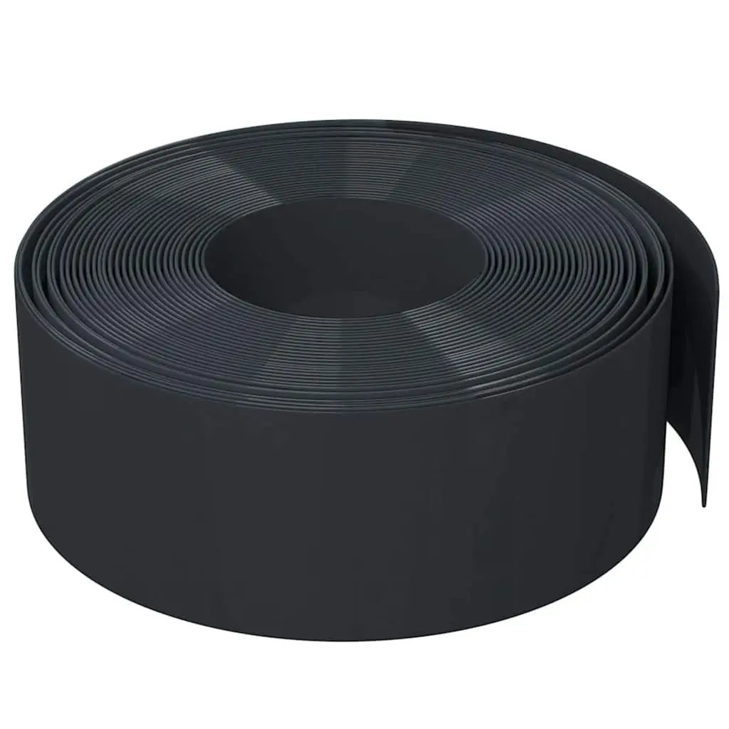Garden Edging Flexible Black 10m for Flower Bed Path Barrier