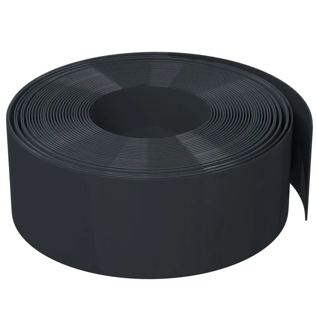 Garden Edging Borders Flexible Black Polyethylene 5 Piece Set 10m