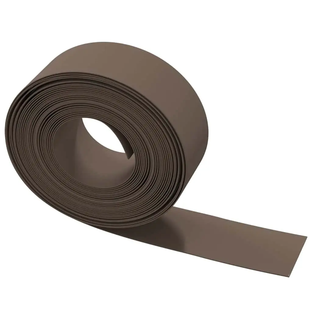 Garden Edging Flexible Brown 10 m 20 cm 3 Piece Lawn Border Flower Bed Edger