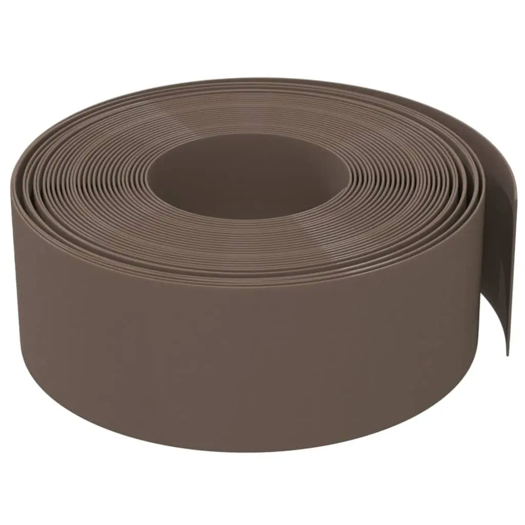Garden Edging Flexible Brown 10 m 20 cm 4 Piece