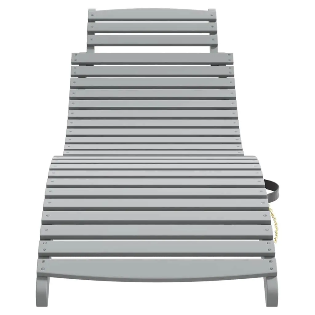 Sun Loungers 2 pcs Grey Outdoor Garden Patio Furniture Foldable Relaxing Seat