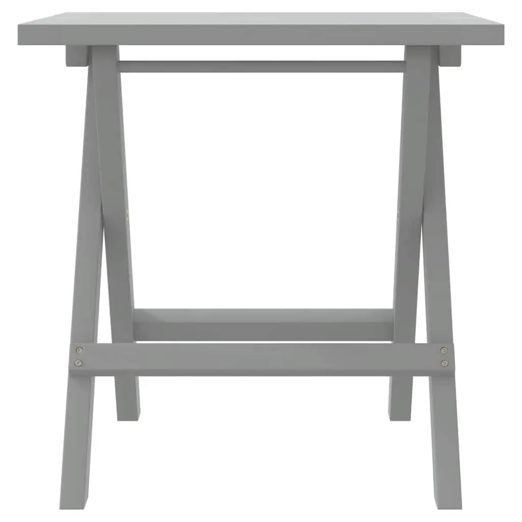 Sun Loungers Set 2 pcs with Side Table Grey Outdoor Garden Patio Furniture