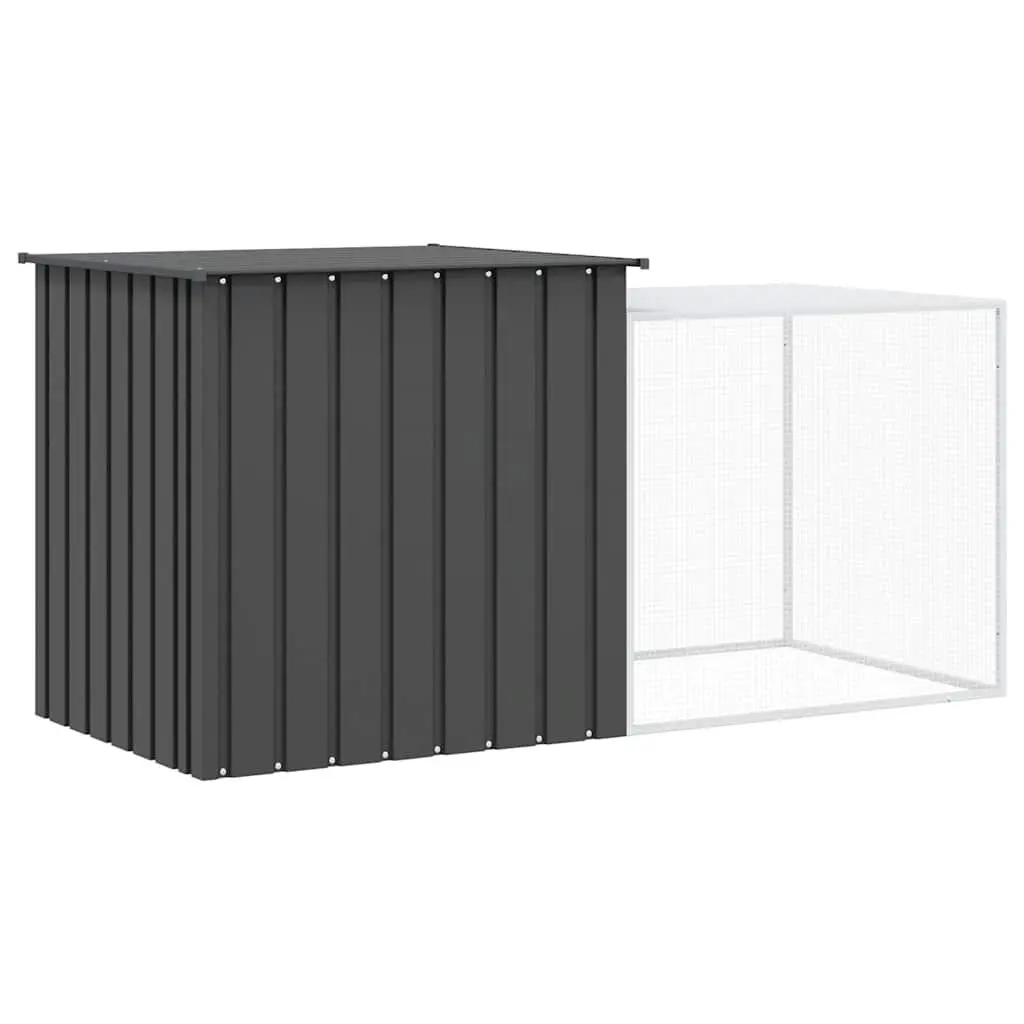 Rabbit Cage Hutch Galvanised Steel Mesh Anthracite 200x91x100cm