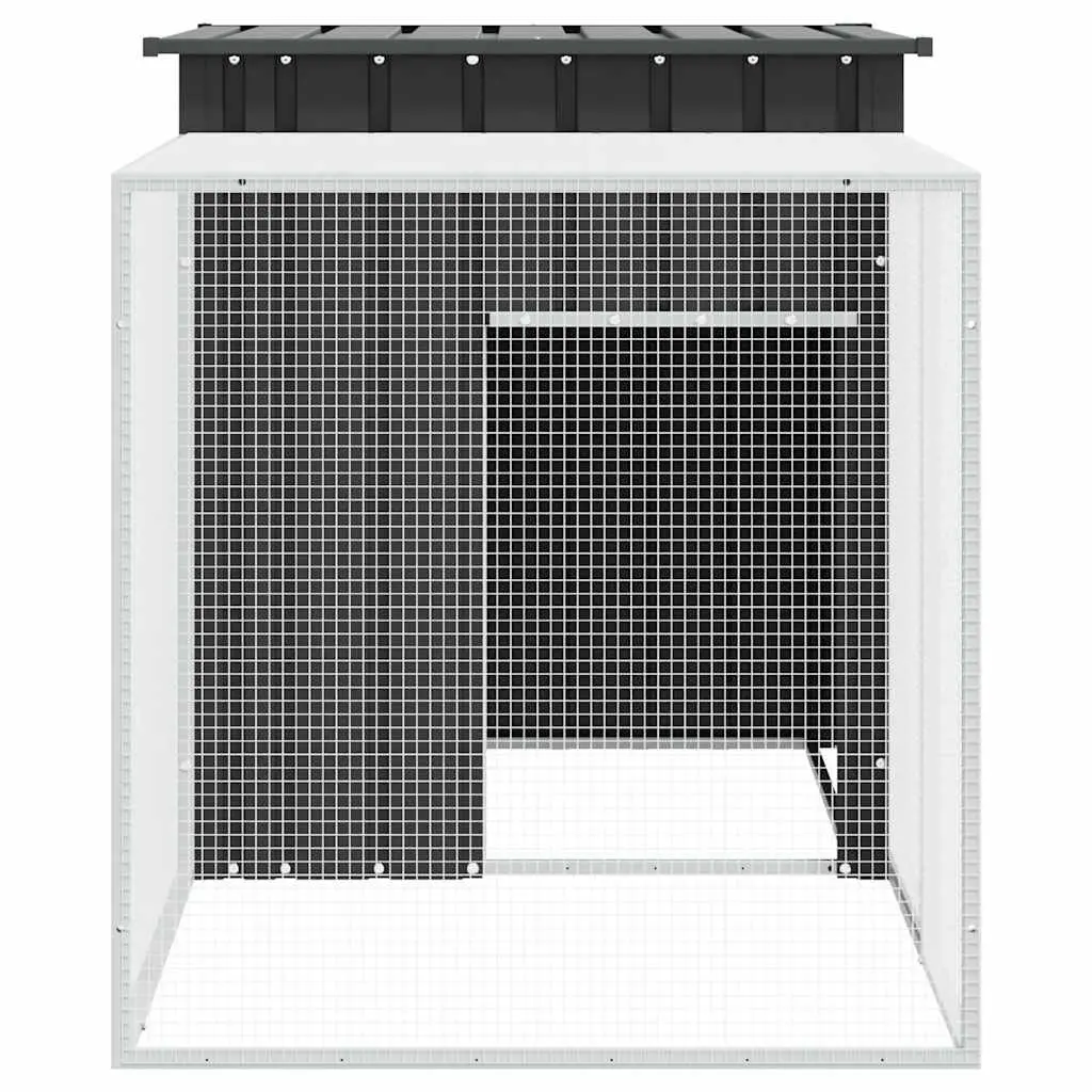 Rabbit Cage Hutch Galvanised Steel Mesh Anthracite 200x91x100cm