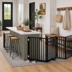 Your Pet’s Safe Space: 8-Panel Dog Gate with Door