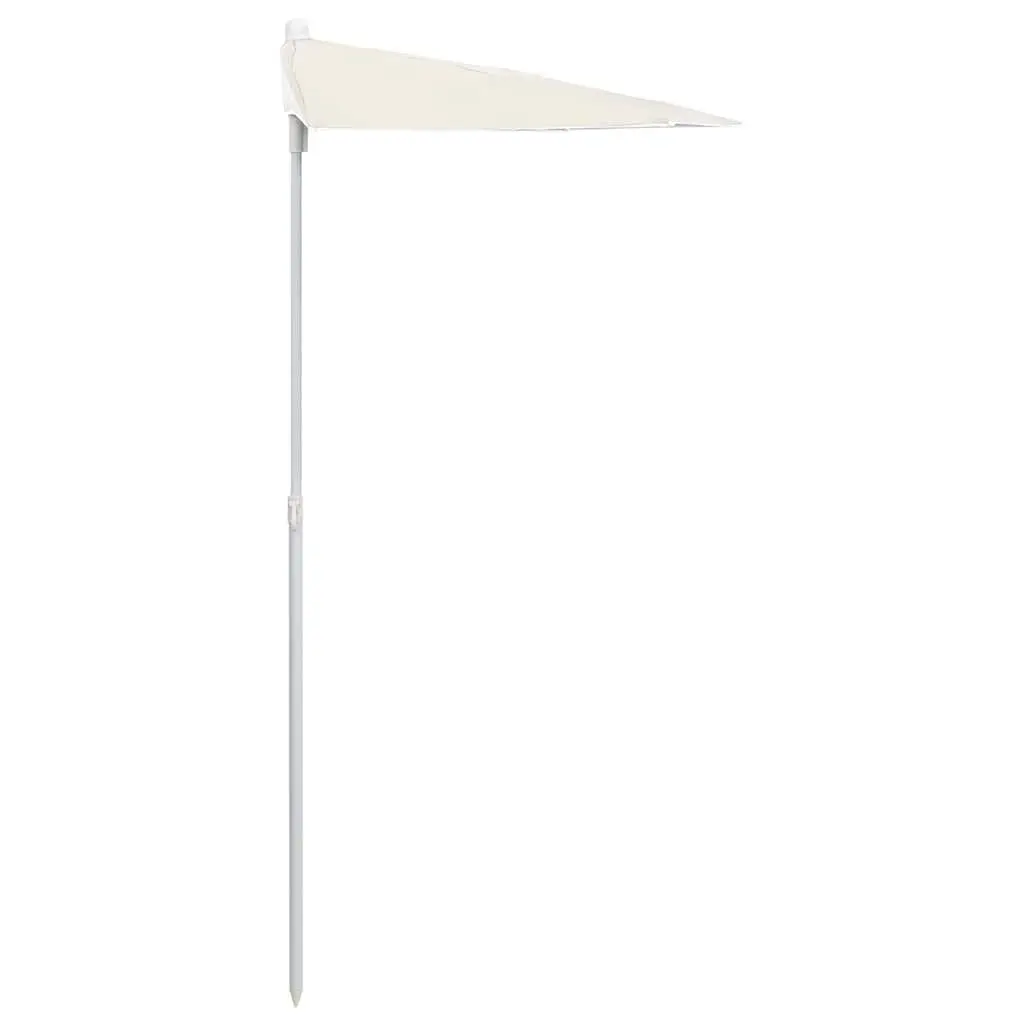 Half Round Garden Parasol UV Protective Easy Open Close 180 x 90 cm