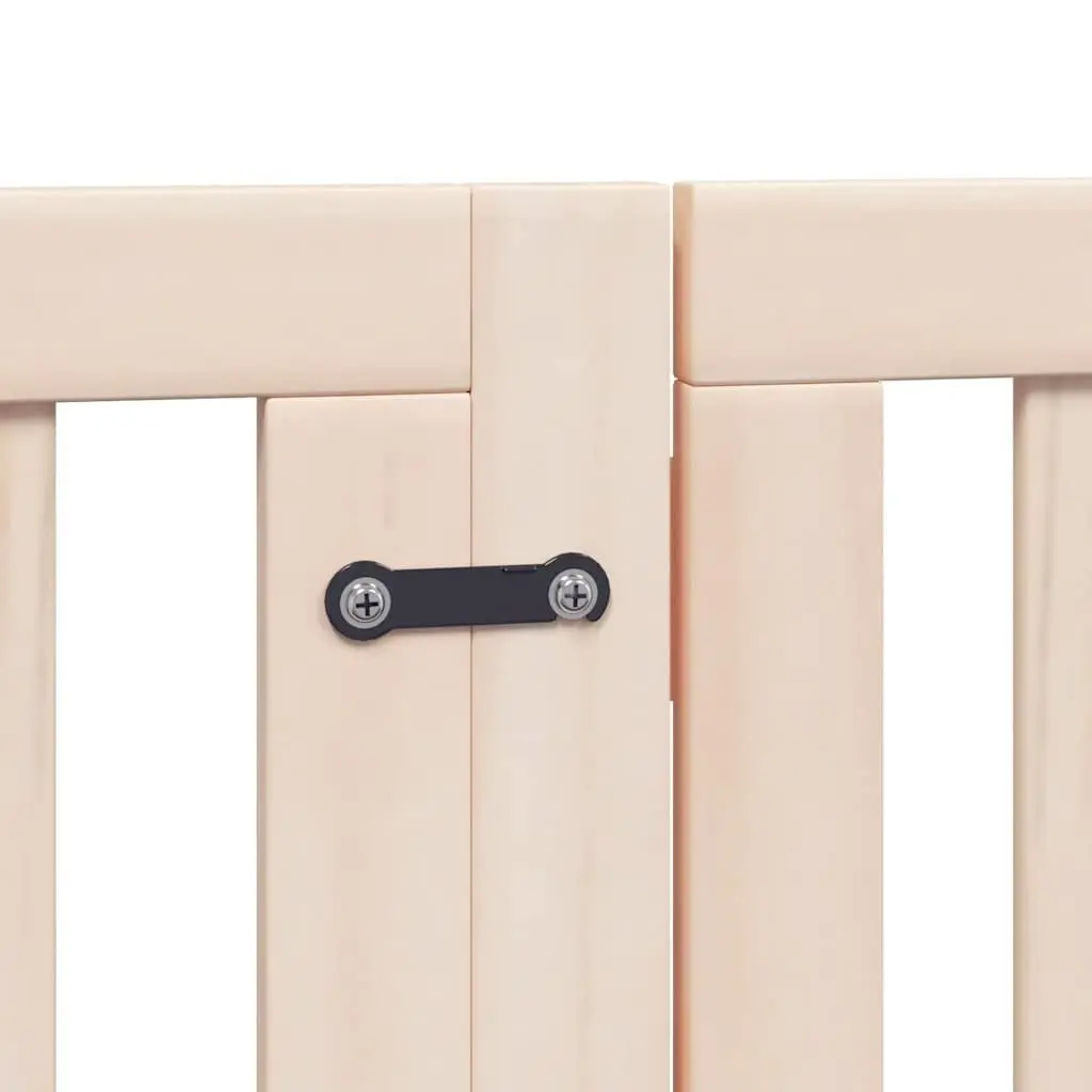 Dog Gate Foldable 15 Panels 750cm Poplar Wood Pet Safety Barrier