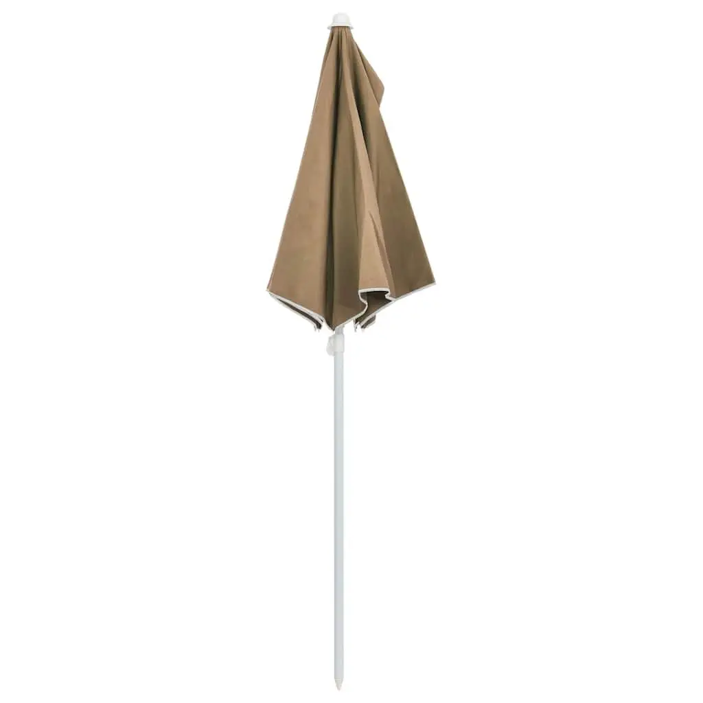 Half Round Garden Parasol UV Protective Polyester Cover Taupe 180 x 90 cm