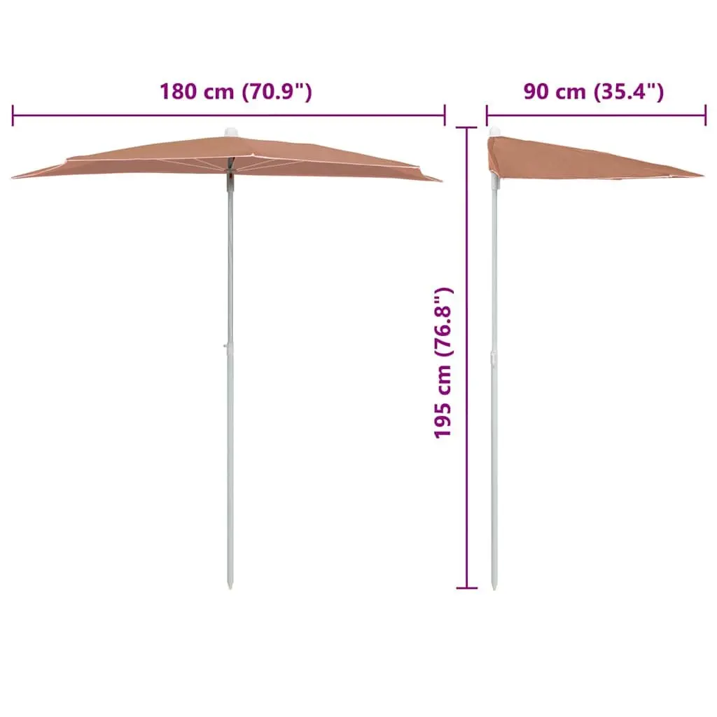 Half Round Garden Parasol