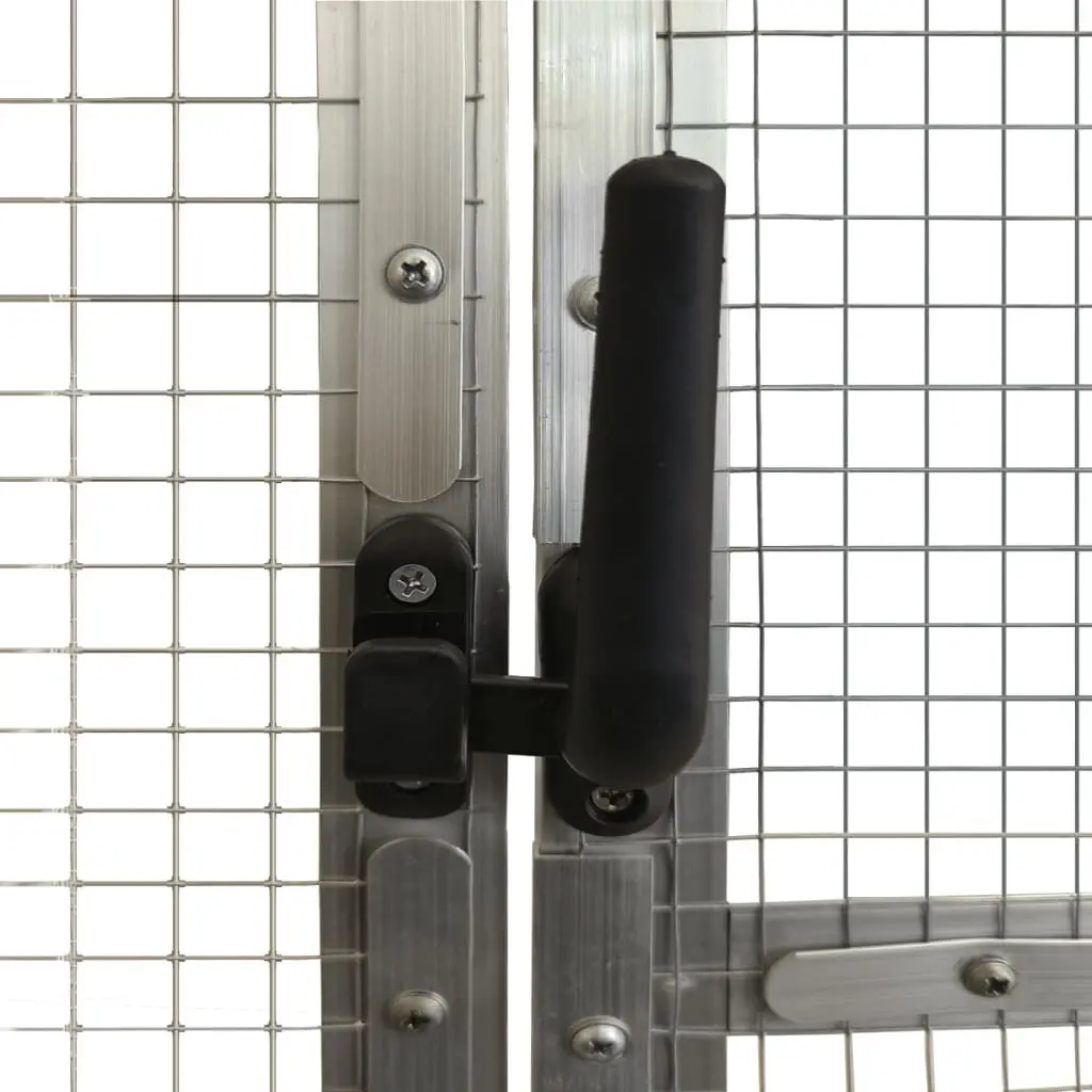 Bird Aviary Spacious Silver Aluminium Frame Wire Mesh Cage 1.79x3x1.85m