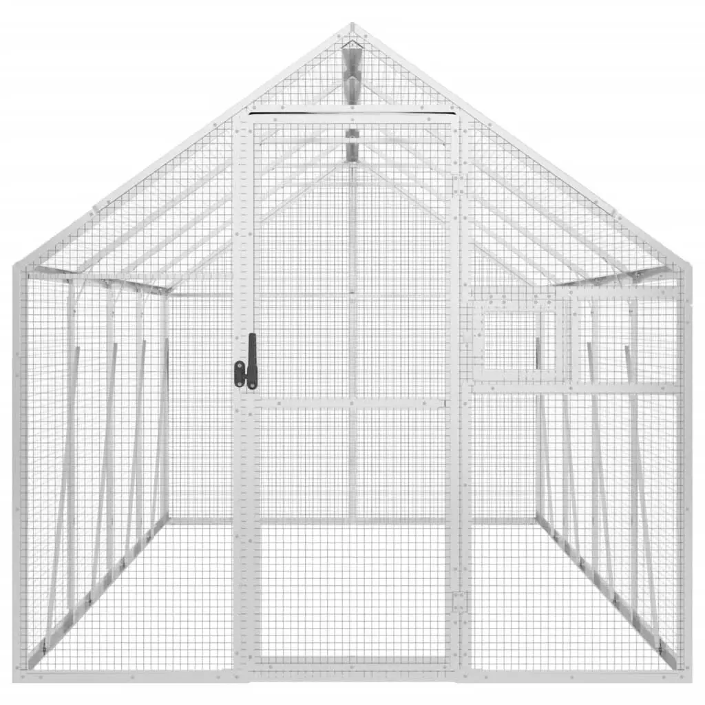 Aviary Bird Cage Silver Outdoor Enclosure 1.79x4x1.85m
