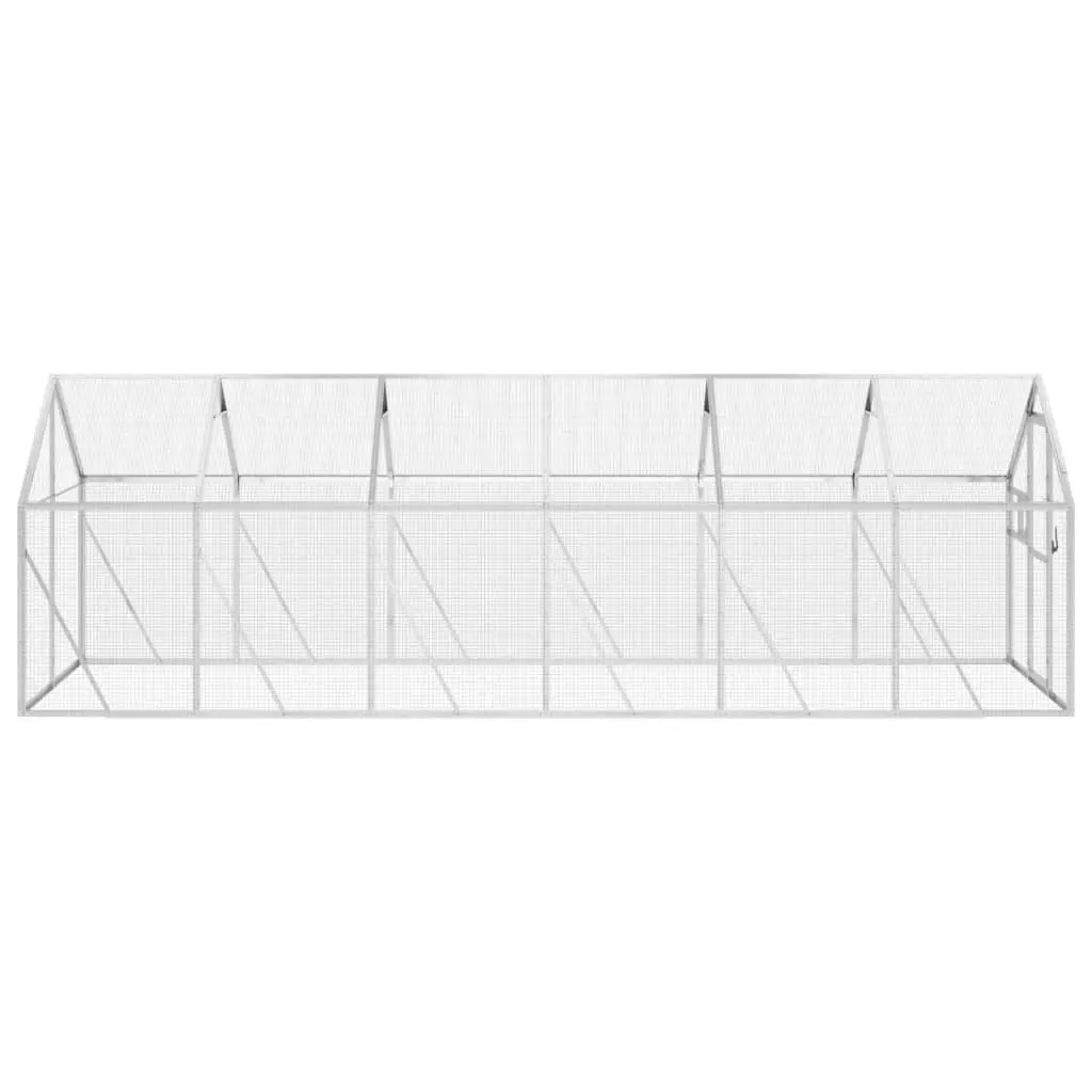 Aluminium Bird Aviary Large Flight Cage 1.79x6x1.85m with Wire Mesh Door Window