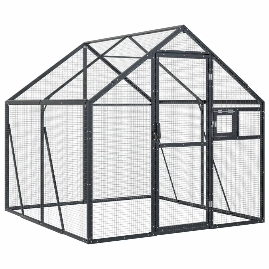 Bird Aviary Large Outdoor Cage Anthracite Metal Frame Enclosure for Parrots
